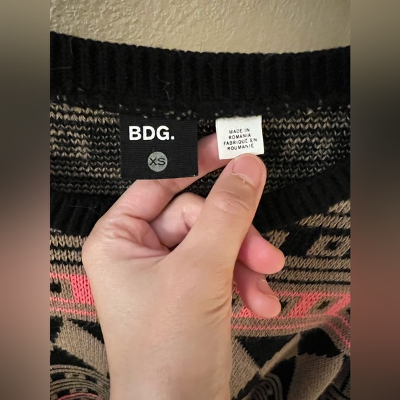 Urban Outfitters BDG patterned intarsia sweater Sz XS - Picture 10 of 10